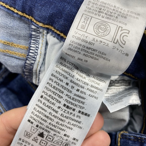 Levis 310 Shaping Super Skinny Stretch Jeans Womens 31 Blue Medium Wash Mid Rise - Picture 9 of 14